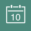 Calendar icon displaying the number 10