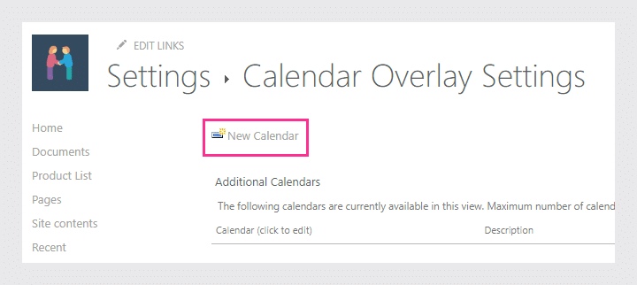 Click New Calendar.