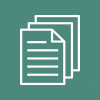 Icon of stacked documents with lines representing text content