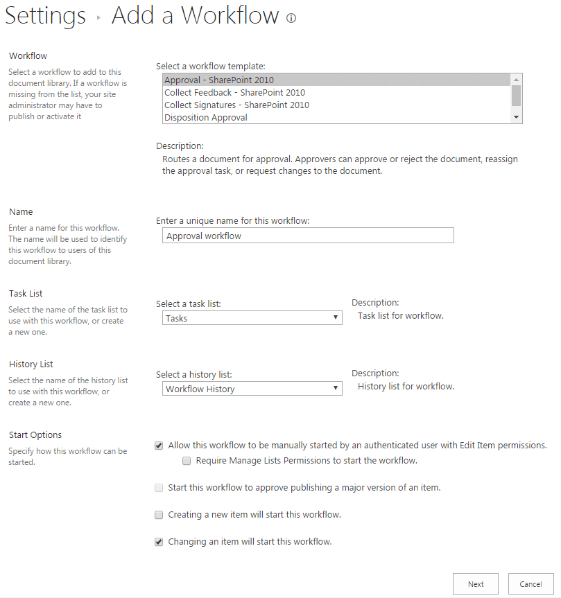 how to create workflow in sharepoint