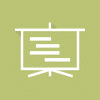 Icon of a kanban board with cards and columns on yellow background