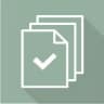 Document stack with checkmark icon indicating list migration completion