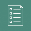 Checklist or form document icon with checkboxes and lines
