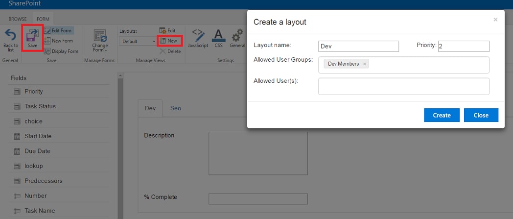 SharePoint form layouts for different users\\groups