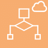 Network diagram with central server connected to cloud and computers