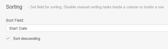 Sorting field in a column (cell) in Virto Kanban