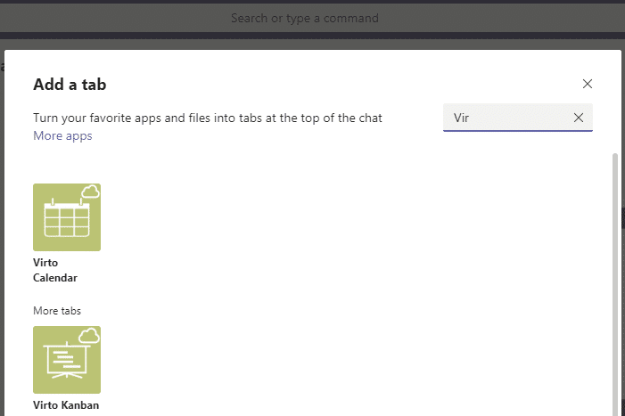 add Virto Calendar as a tab