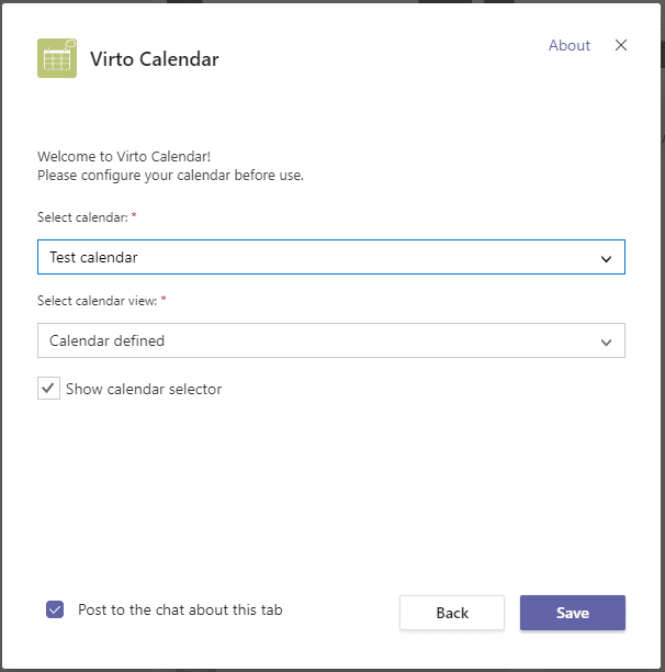 select calendar