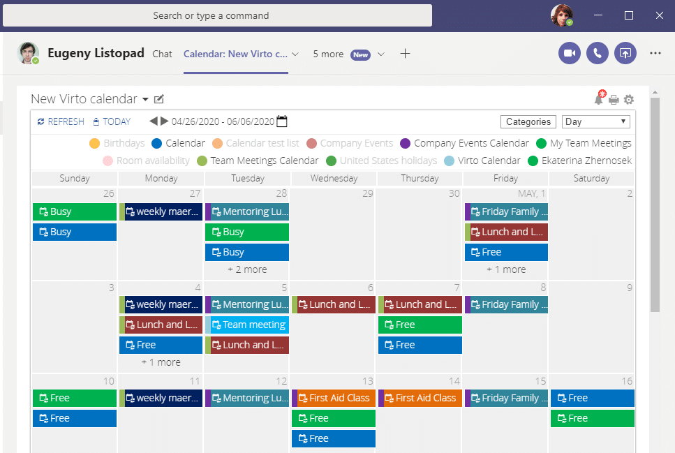 Virto Kalender in Microsoft Teams - jetzt verfügbar!