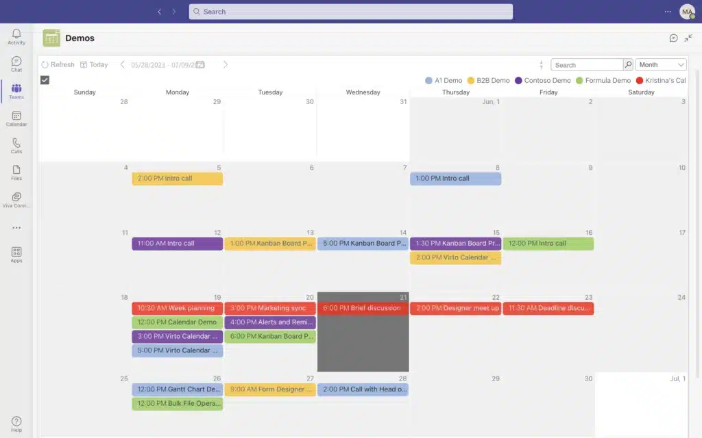 virto overlay app for Microsoft Teams