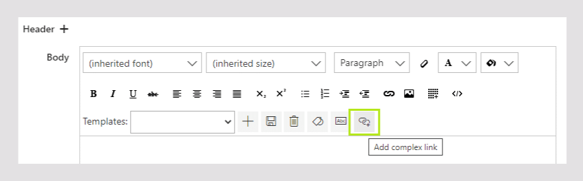 Add complex link