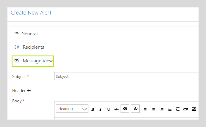 Message view