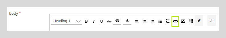 Insert hyperlink