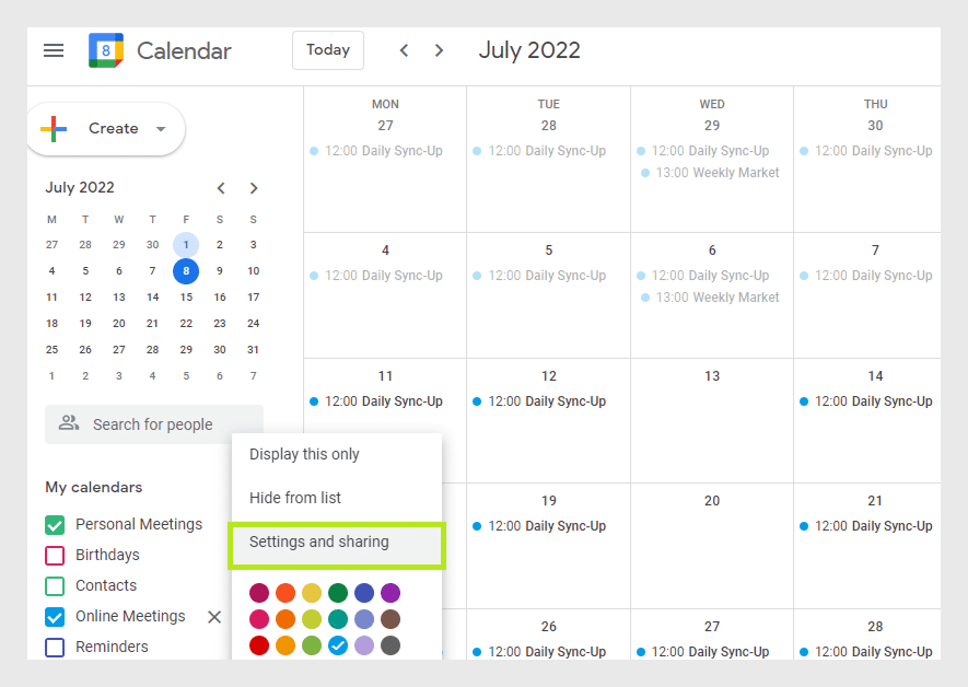 Add Google Calendar
