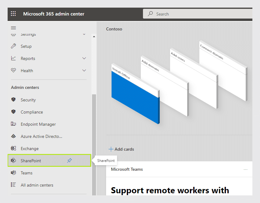 microsoft 365 admin center