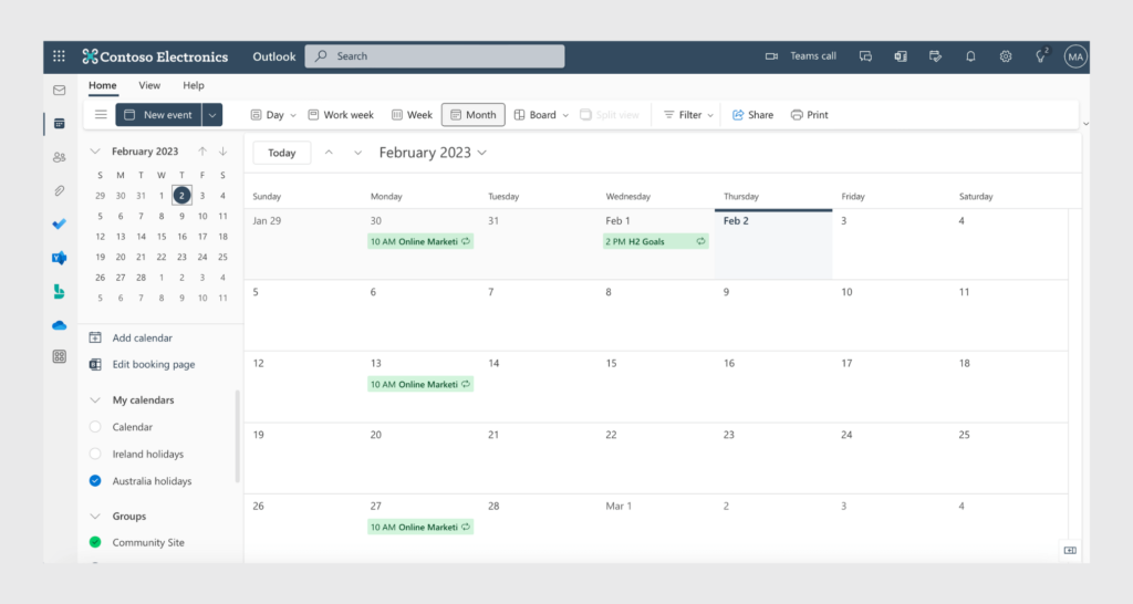 SharePoint Calendar