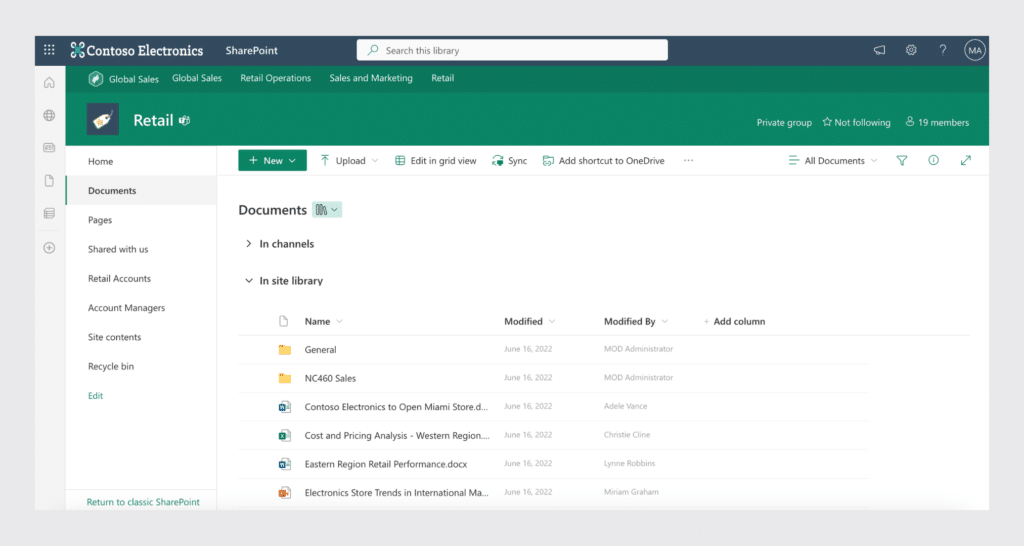 Document library in SharePoint