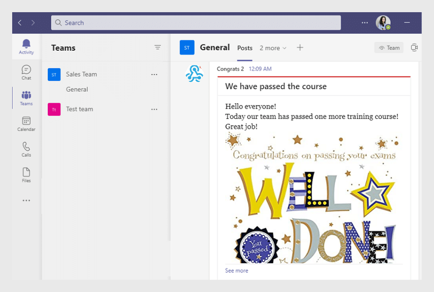 alerts in MS Teams