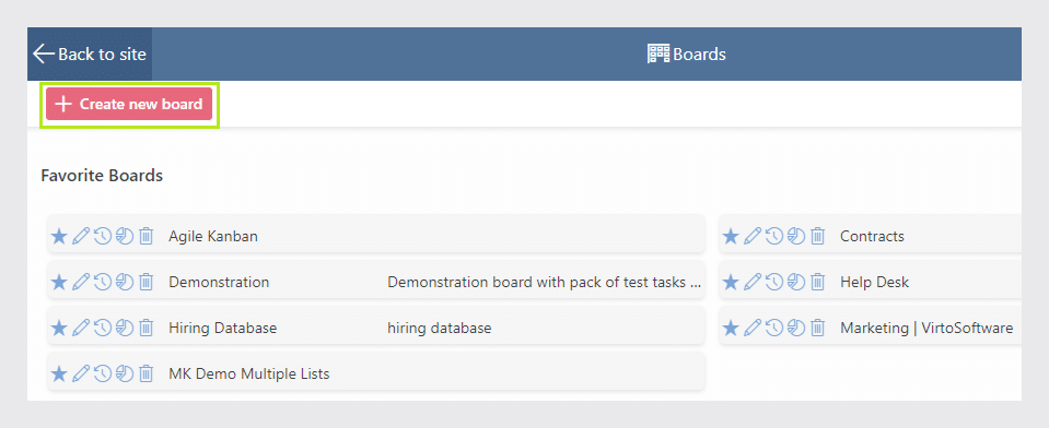 Create a new board