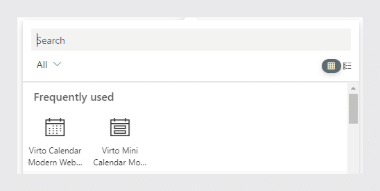 Calendar modern web Part