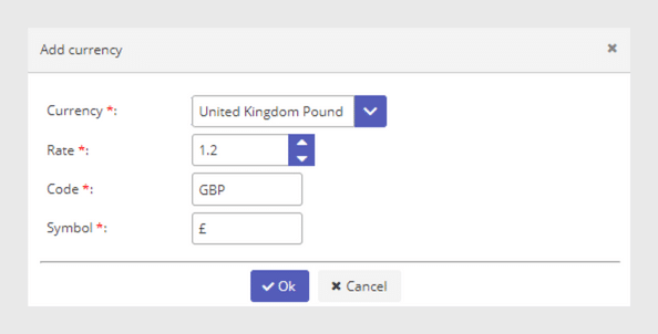 Default currency