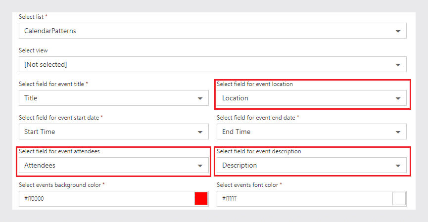 Optional Fields