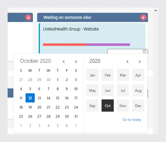 Date picker position