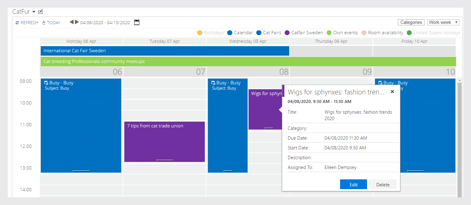 Virto Calendar app