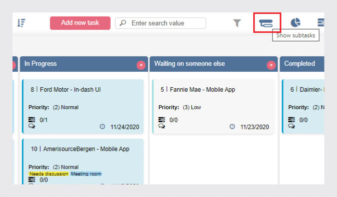 Virto Kanban Subtasks