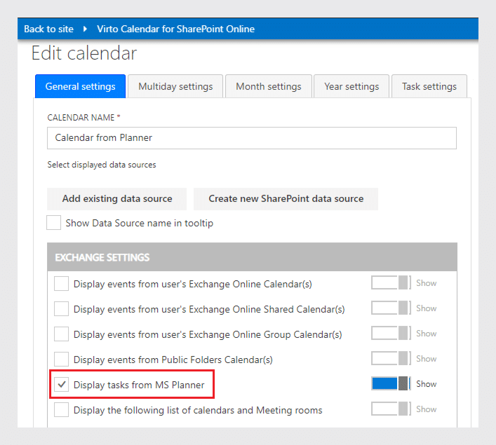 Virto calendar for Microsoft Teams