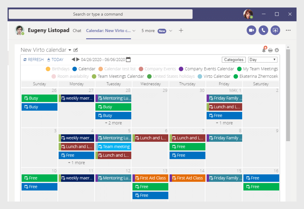manage your events in Teams