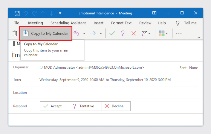 Copy to my calendar