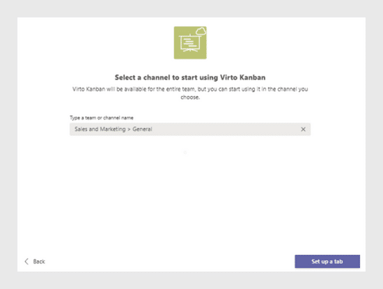 Click “Set up a tab”.