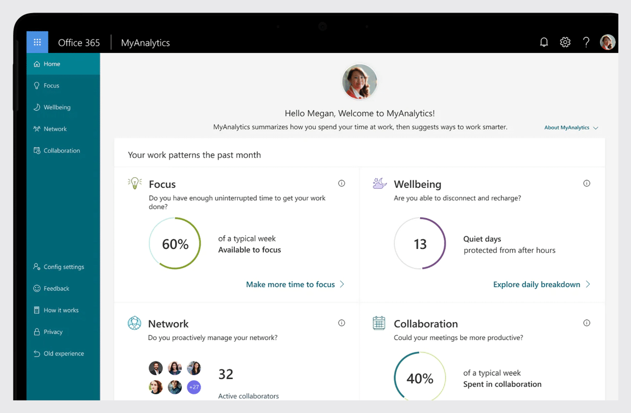 myanalytics interface example