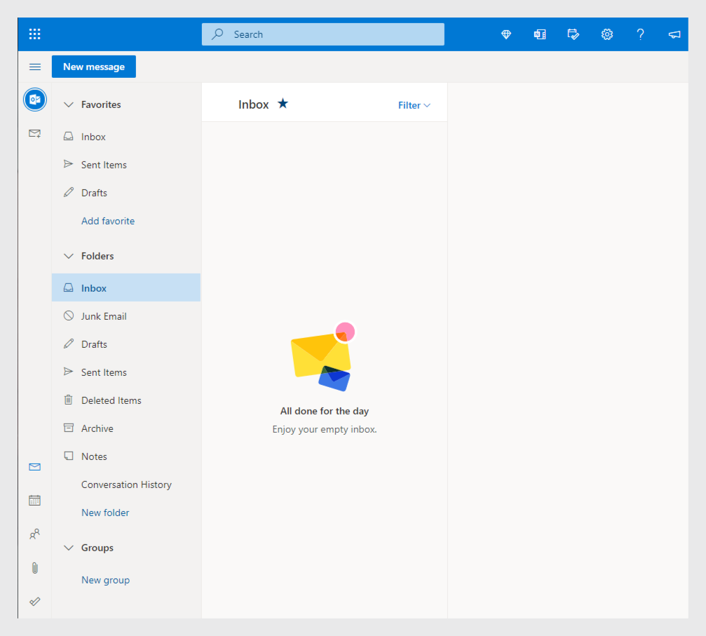 outlook interface example