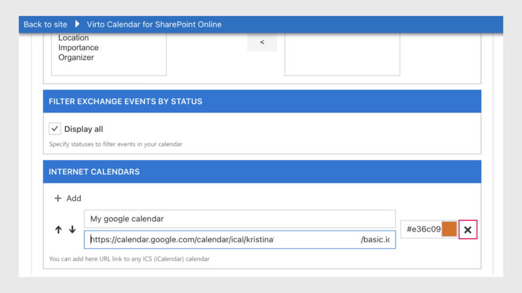 adding google calendar to Virto Calendar