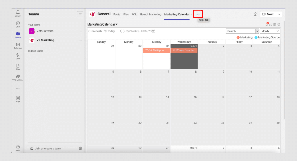 Adding Microsoft Lists as a new tab in Teams