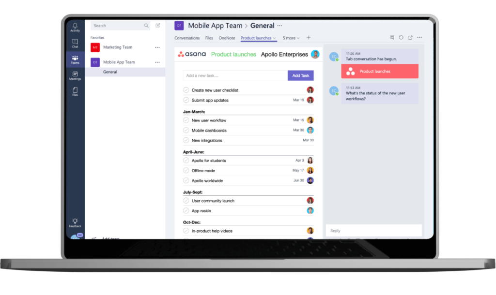 Asana in Teams