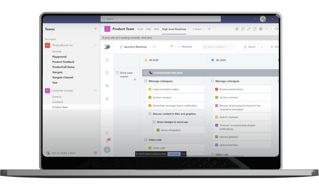 Productboard\u00a0in Teams