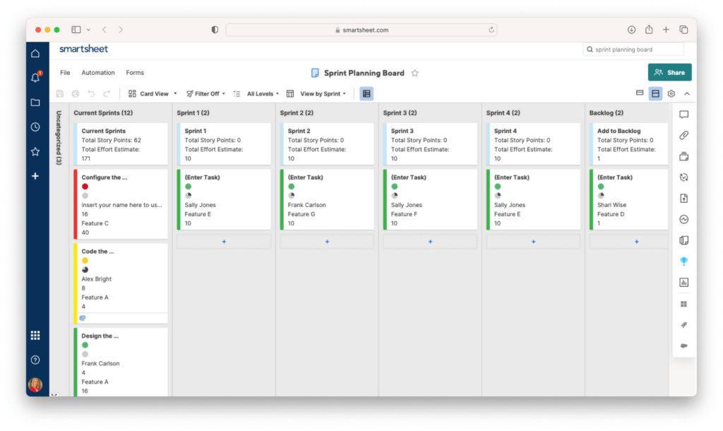 Smartsheet in Teams