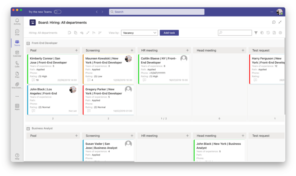 Virto Kanban Board App for MSTeams