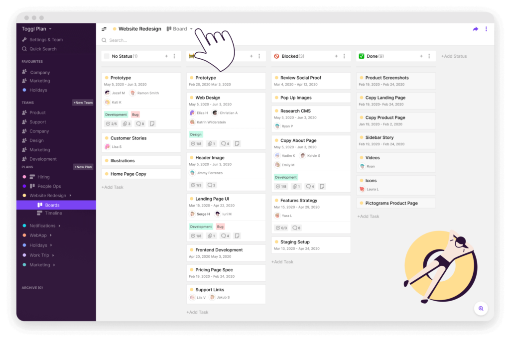 Toggl Plan\u00a0online kanban board