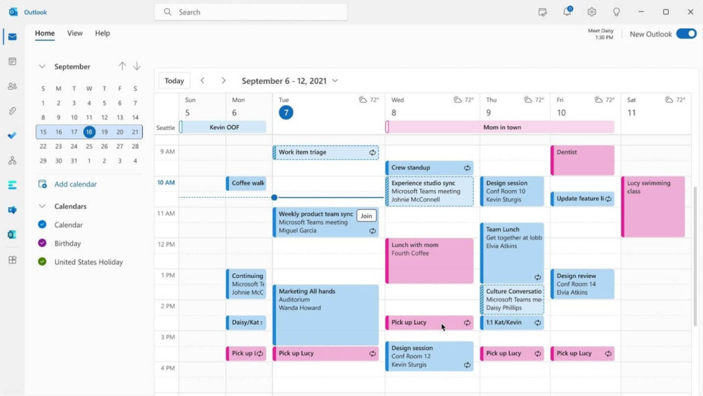 outlook calendar
