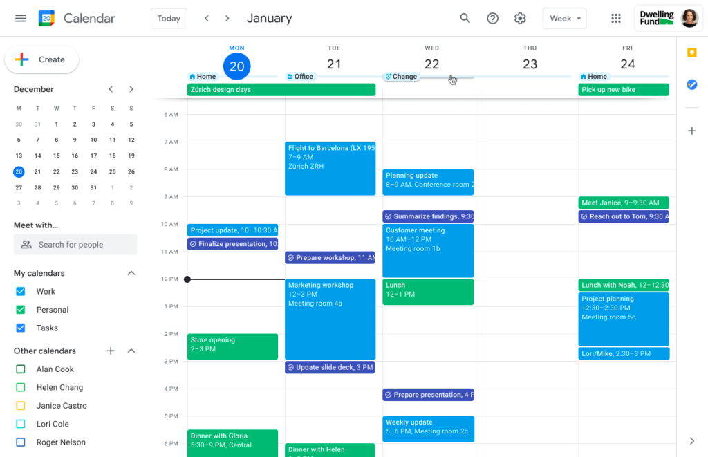 Google calendar