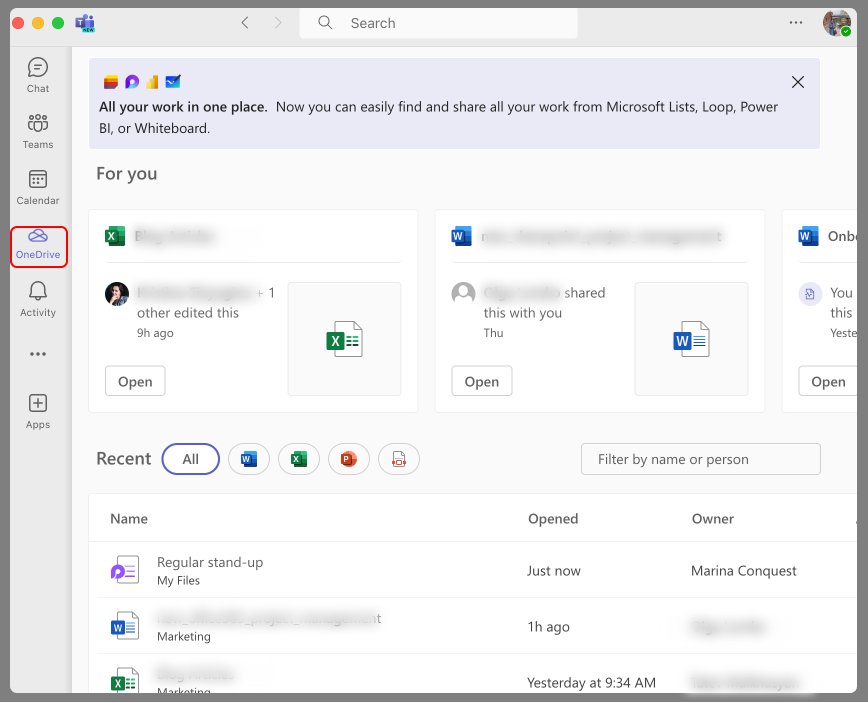 Integrating OneDrive within Teams and collaborating on documents.\u00a0