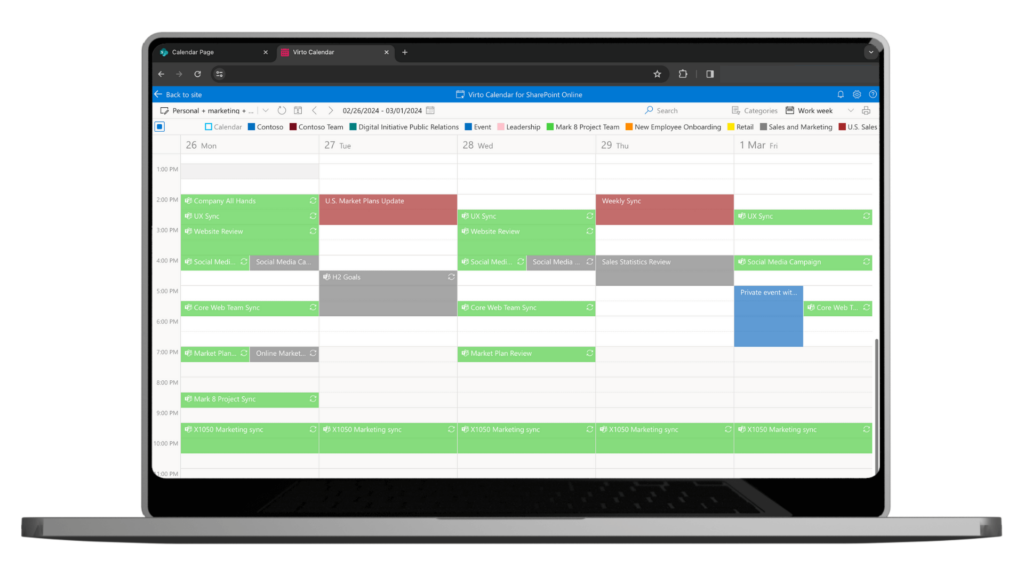 Virto Calendar app for M365