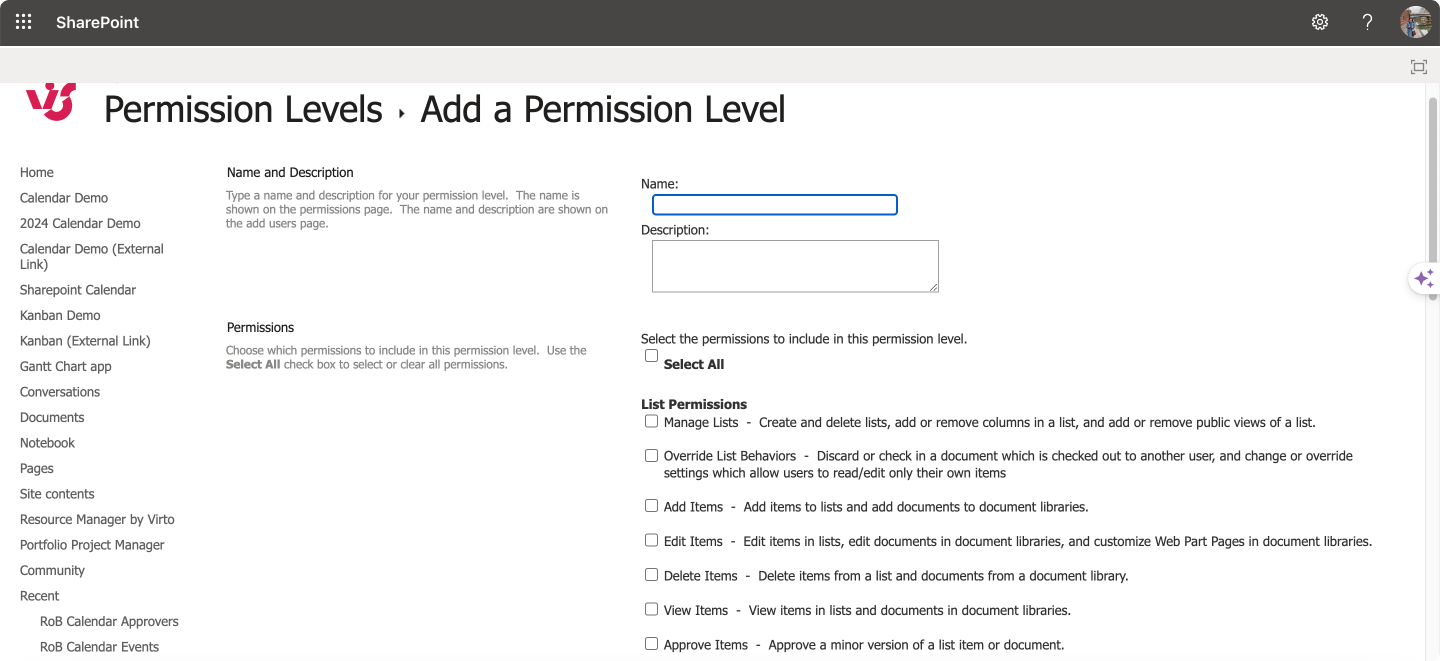 Creating user groups and adding permissions in the “Permission Levels”.\u00a0
