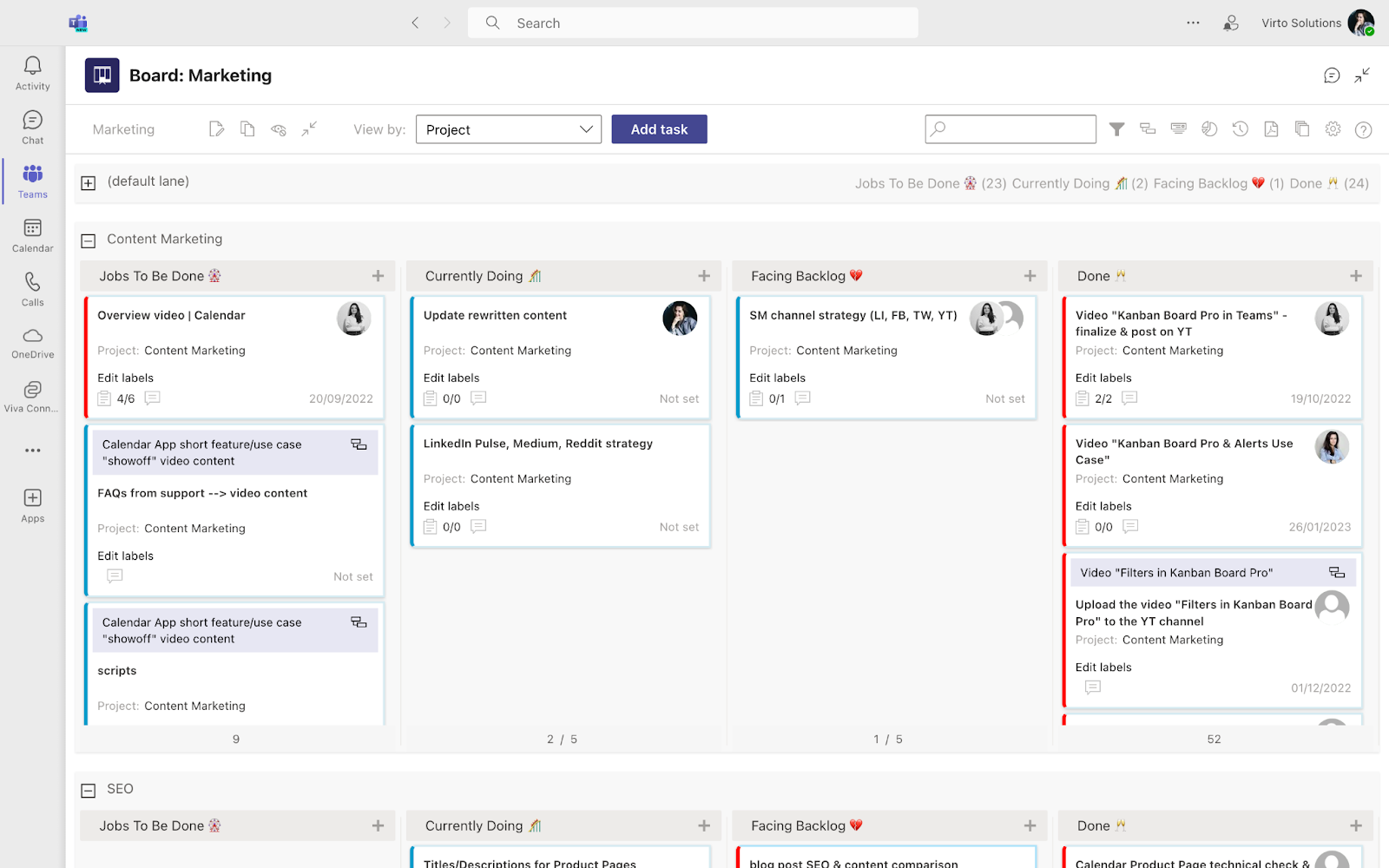 virto kanban board