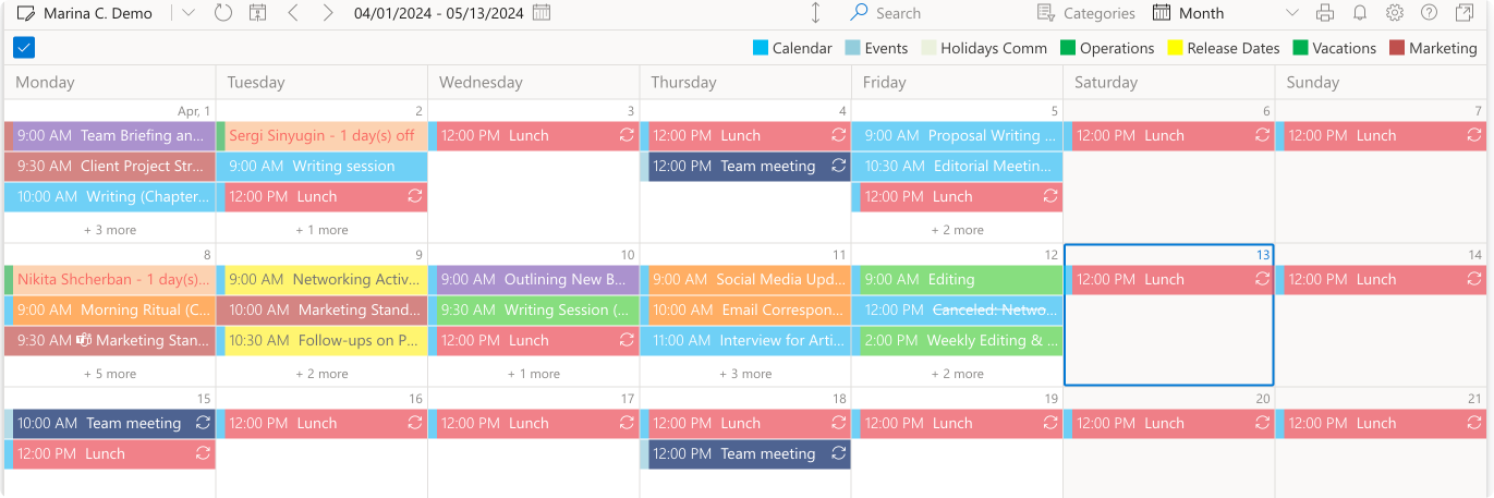 Virto Calendar app for M365