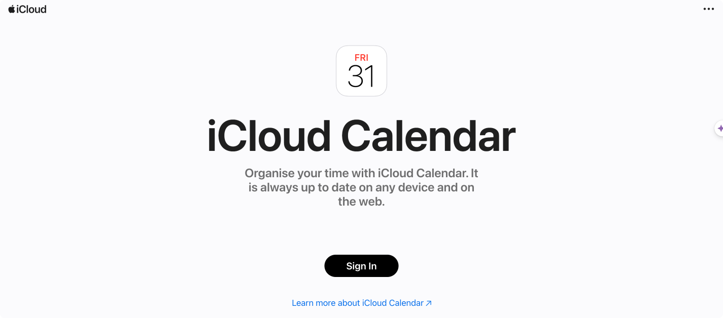 Apple Calendar.